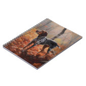 Bluetick Coonhound im Herbst Leaves Fall Inspirier Notizblock (Linke Seite)
