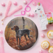 Bluetick Coonhound im Herbst Leaves Fall Inspirier Pappteller (Party)