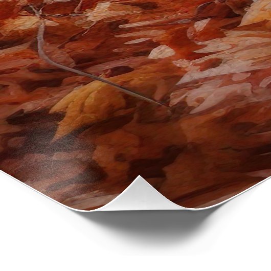 Bluetick Coonhound im Herbst Leaves Fall Inspirier Poster (Ecke)