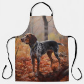 Bluetick Coonhound im Herbst Leaves Fall Inspirier Schürze (Vorderseite)
