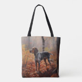 Bluetick Coonhound im Herbst Leaves Fall Inspirier Tasche (Rückseite)