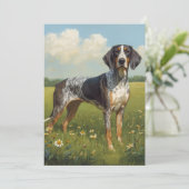 Bluetick Coonhound Karte (Stehend Vorderseite)