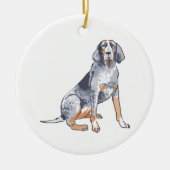 Bluetick Coonhound Keramik Ornament (Vorne)