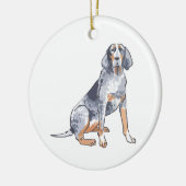 Bluetick Coonhound Keramik Ornament (Links)