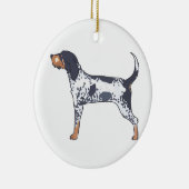 Bluetick Coonhound Keramik Ornament (Rechts)