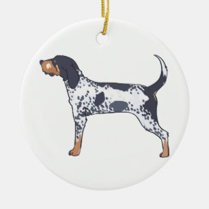 Bluetick Coonhound Keramik Ornament