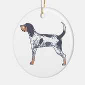 Bluetick Coonhound Keramik Ornament (Links)