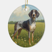 Bluetick Coonhound Keramik Ornament (Links)