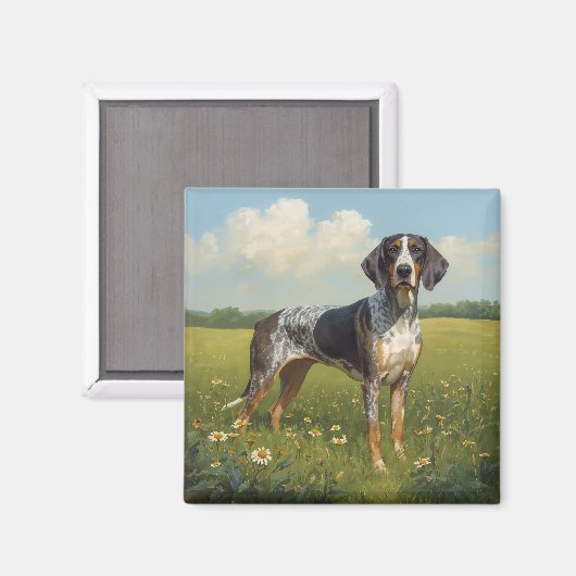 Bluetick Coonhound Magnet (Vorderseite/Rückseite)