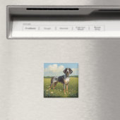 Bluetick Coonhound Magnet (In Situ (Geschirrspüler))
