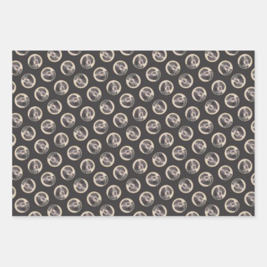 Bluetick Coonhound Malerei mit Markierungen Dog Ar Geschenkpapier Set (Vorderseite 3)