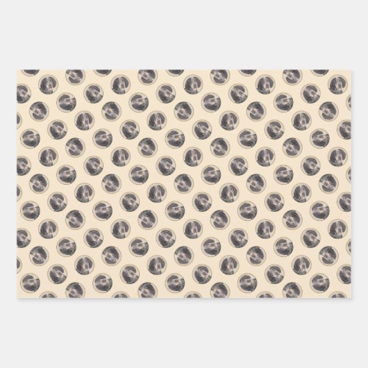 Bluetick Coonhound Malerei mit Markierungen Dog Ar Geschenkpapier Set (Vorderseite)