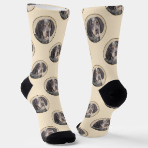 Bluetick Coonhound Malerei mit Markierungen Dog Ar Socken