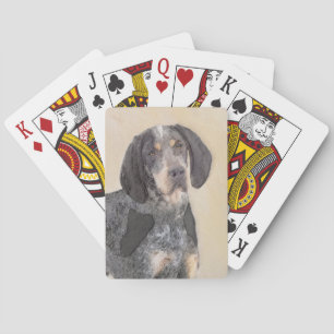 Bluetick Coonhound-Malerei - Süßes Original-Hundeb Spielkarten