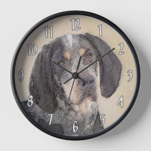 Bluetick Coonhound-Malerei - Süßes Original-Hundeb Uhr