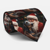 Bluetick Coonhound mit Weihnachten des Weihnachtsm Krawatte (Gerollt)