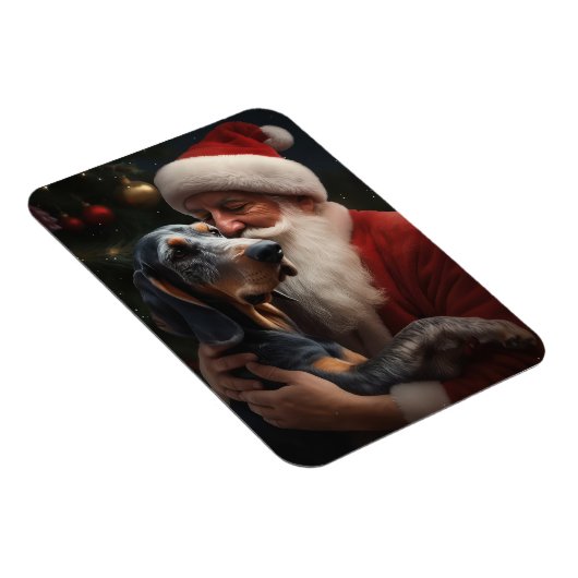Bluetick Coonhound mit Weihnachten des Weihnachtsm Magnet (Rechte Seite)