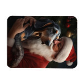 Bluetick Coonhound mit Weihnachten des Weihnachtsm Magnet (Horizontal)