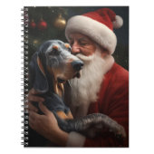 Bluetick Coonhound mit Weihnachten des Weihnachtsm Notizblock (Vorderseite)