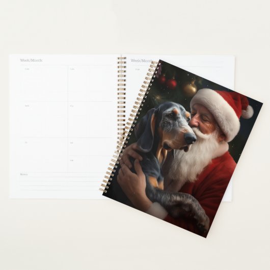 Bluetick Coonhound mit Weihnachten des Weihnachtsm Planer (Anzeige)