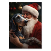 Bluetick Coonhound mit Weihnachten des Weihnachtsm Tischnummer (Rückseite)