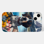 Bluetick Coonhound on a Paddle: Ein Landschaftlich Case-Mate iPhone Hülle (Rückseite (Horizontal))