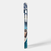 Bluetick Coonhound on a Paddle: Ein Landschaftlich Case-Mate iPhone Hülle (Rückseite / Links)