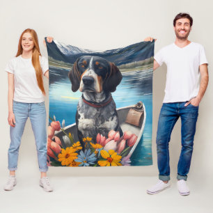 Bluetick Coonhound on a Paddle: Ein Landschaftlich Fleecedecke