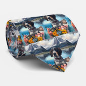 Bluetick Coonhound on a Paddle: Ein Landschaftlich Krawatte (Gerollt)