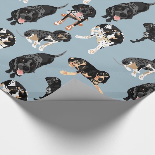 Bluetick Coonhound-Packpapier Geschenkpapier (Ecke)