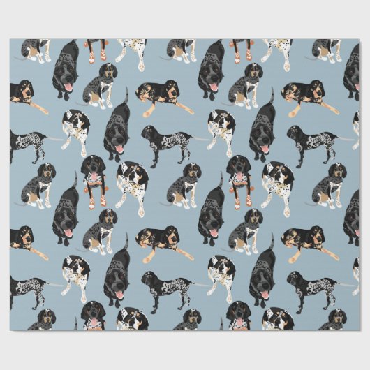 Bluetick Coonhound-Packpapier Geschenkpapier (Flach)