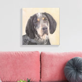 Bluetick Coonhound Painting - Cute Original Dog Ar Leinwanddruck (Insitu (Wohnzimmer))