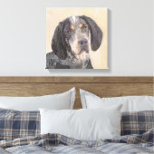 Bluetick Coonhound Painting - Cute Original Dog Ar Leinwanddruck (Insitu (Schlafzimmer))