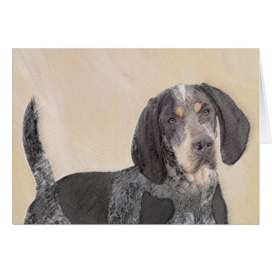 Bluetick Coonhound Painting - Niedlich Original Hu (Vorderseite (Horizontal))