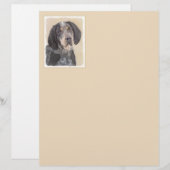 Bluetick Coonhound Painting - Niedlich Original Hu (Vorne/Hinten)
