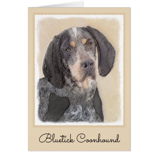 Bluetick Coonhound Painting - Niedlich Original Hu (Vorne)