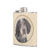 Bluetick Coonhound Painting - Niedlich Original Hu Flachmann (Links)