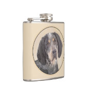 Bluetick Coonhound Painting - Niedlich Original Hu Flachmann (Rechts)