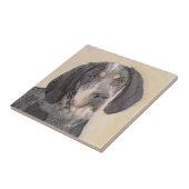 Bluetick Coonhound Painting - Niedlich Original Hu Fliese (Seite)