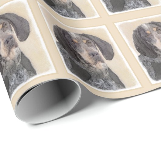 Bluetick Coonhound Painting - Niedlich Original Hu Geschenkpapier (Rolleneckpunkt)