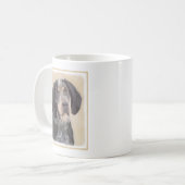 Bluetick Coonhound Painting - Niedlich Original Hu Kaffeetasse (Vorderseite Links)