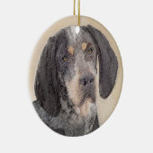 Bluetick Coonhound Painting - Niedlich Original Hu Keramik Ornament (Rechts)