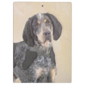 Bluetick Coonhound Painting - Niedlich Original Hu Klemmbrett (Rückseite)
