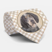 Bluetick Coonhound Painting - Niedlich Original Hu Krawatte (Gerollt)