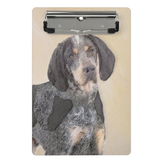 Bluetick Coonhound Painting - Niedlich Original Hu Mini Klemmbrett (Vorderseite)