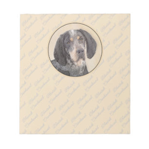 Bluetick Coonhound Painting - Niedlich Original Hu Notizblock