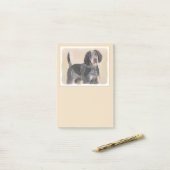 Bluetick Coonhound Painting - Niedlich Original Hu Post-it Klebezettel (Auf Schreibtisch)