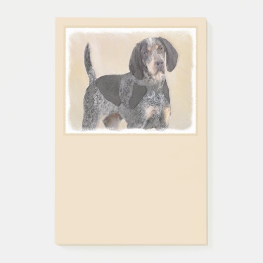 Bluetick Coonhound Painting - Niedlich Original Hu Post-it Klebezettel (Vorderseite)