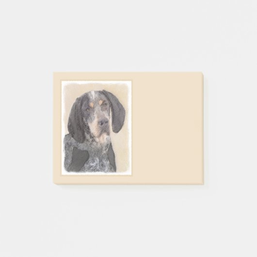 Bluetick Coonhound Painting - Niedlich Original Hu Post-it Klebezettel (Vorderseite)