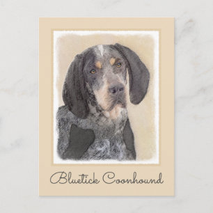 Bluetick Coonhound Painting - Niedlich Original Hu Postkarte